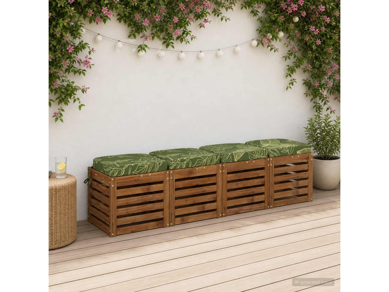  Lot de 4 coussins de siège, coussins d'assise soest 100 % polyester cf60758  - Conforama B