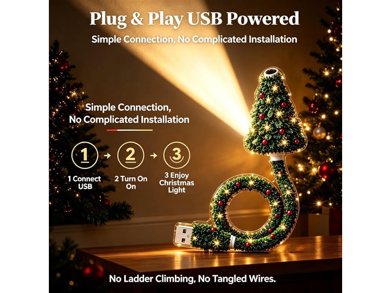  Lot de 1 projecteur de plafond sapin de noël, plug and play hd – veilleuse de fête avec 6 motifs, pour chambre et décoration  - Conforama D