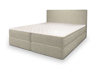 Lit avec rangement 160x200 cm <strong>MASSENO</strong> <strong></strong> coloris beige