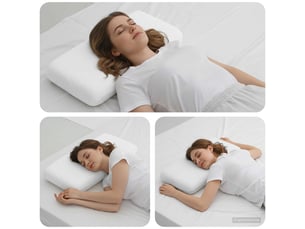 Oreiller, coussin de sommeil 70 x 36 x 6,5 cm moyen blanc cf55930