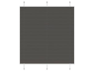 Store plissé, store de fenêtre noir 120x150 cm largeur du tissu 119,4cm polyester cf46929