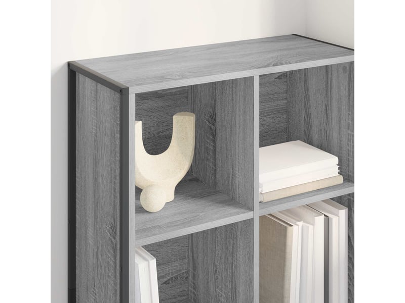  Bibliothèque, armoire à livres 99,5 x 30 x 108,5 cm bois d'ingénierie gris sonoma  - Conforama D