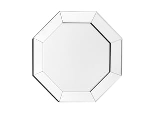 Miroir mural octogonal kronos avec cadre argenté