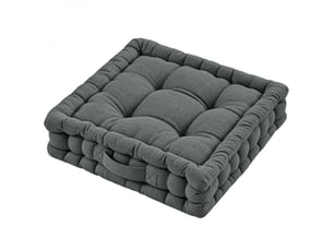 Coussin de sol capitonné - gris foncé