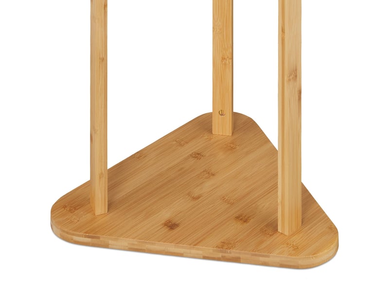  Portemanteau en bois naturel 168,5 x 47 x 47 cm avec 9 crochets décoration pratique en bambou naturel 13_0016295  - Conforama C