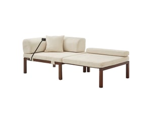 Canapé droit convertible 1 place en velours beige avec cadre en bois, lit escamotable gain de place, sans matelas