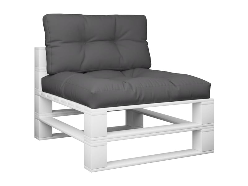  Lot de 2 coussins de palette, coussins de canapé anthracite tissu cf59478  - Conforama C