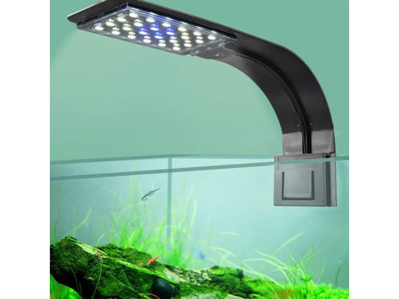  Lumiere aquarium lampe led eclairage blanc et bleu nano à clip pour poisson plantes 23-50 cm  - Conforama B