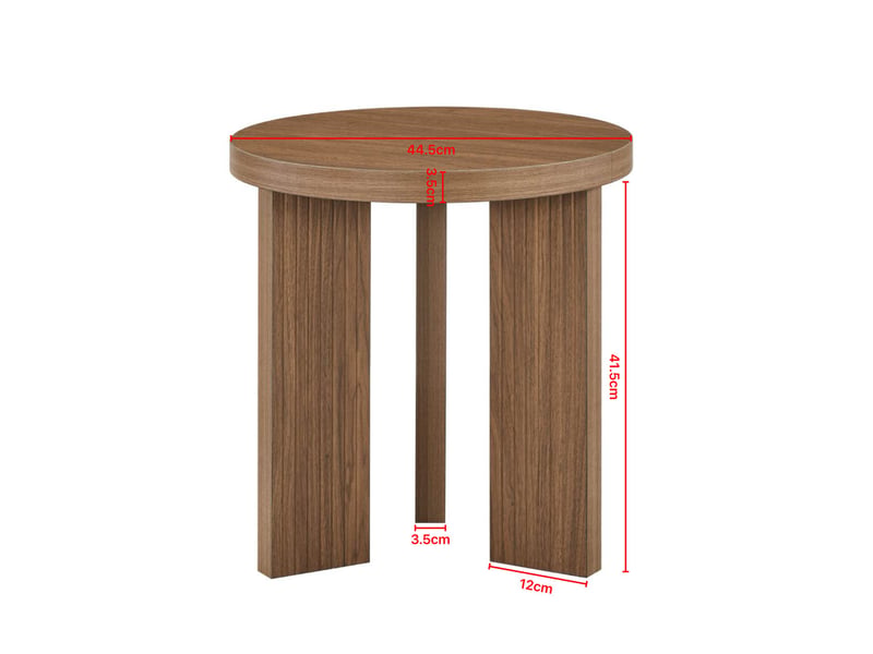  Table d’appoint ronde moderne, effet bois, noire, 44,5 × 45 cm, 1 pièce  - Conforama C