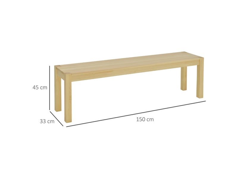  Banc de table 3 places en bois 150 cm evryae  - Conforama D