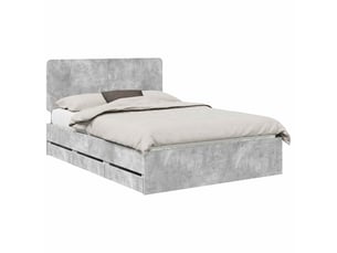 Lit 2 places 150x200 cm coloris gris