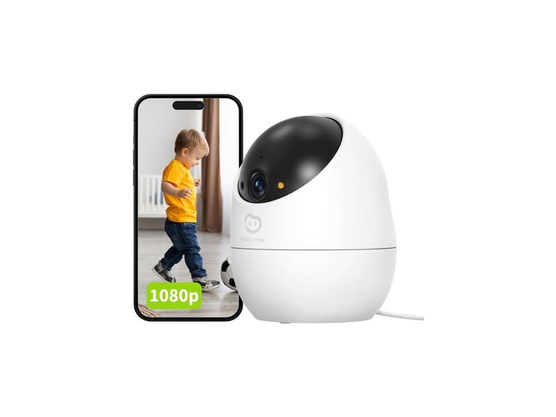 Camera wifi interieur d210 1080p rotation 360 vision nocturne BEA6941545634890 - Conforama A
