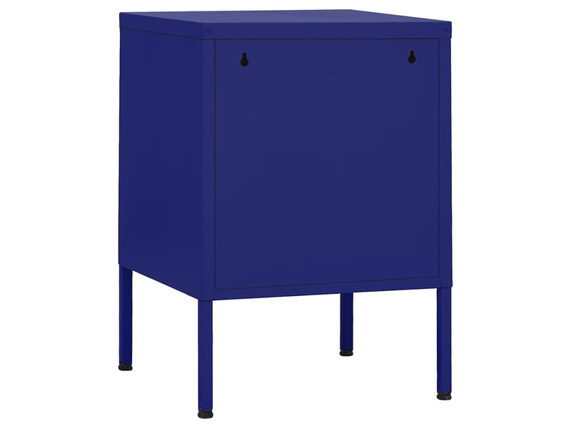  Table de chevet - cabinet de chevet - table de nuit bleu marine 35x35x51 cm acier  - Conforama D