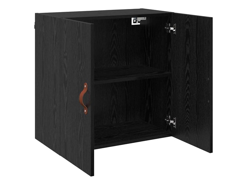  Meuble mural, rangement salon 60 x 31 x 60 cm bois d'ingénierie chêne noir shl9277  - Conforama E