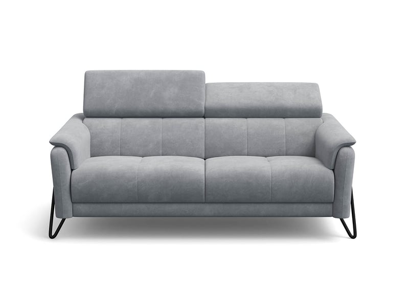  Canapé 3 places roden, tissu velours gris clair RODEN - Conforama C