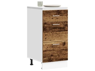 Meuble de rangement, meuble bas de cuisine bois ancien 40x46x81,5cm bois d'ingénierie