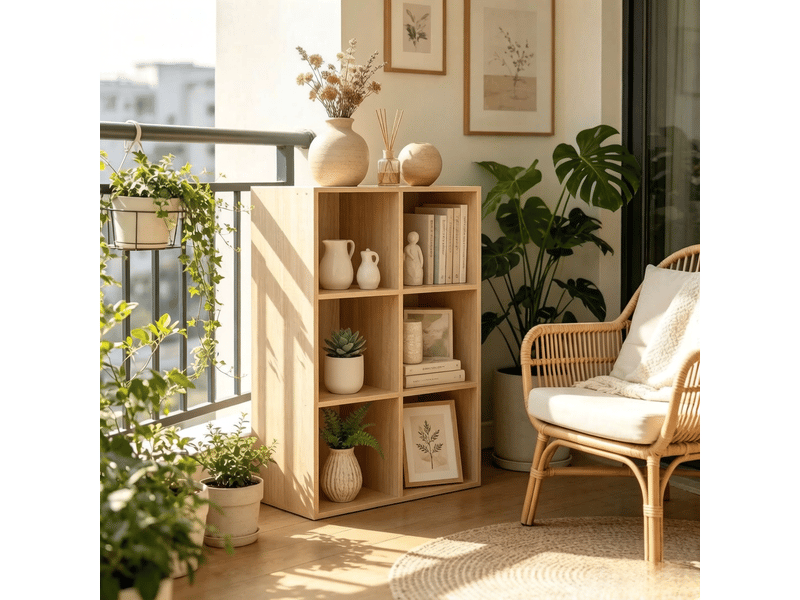  Bibliothèque cube ouverte moderne, étagère rangement, meuble présentoir et buffet design  - Conforama D
