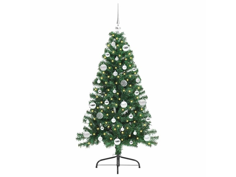  Sapin de noël artificiel, arbre de noël pré-éclairé vert 150 cm pvc shl7348  - Conforama C