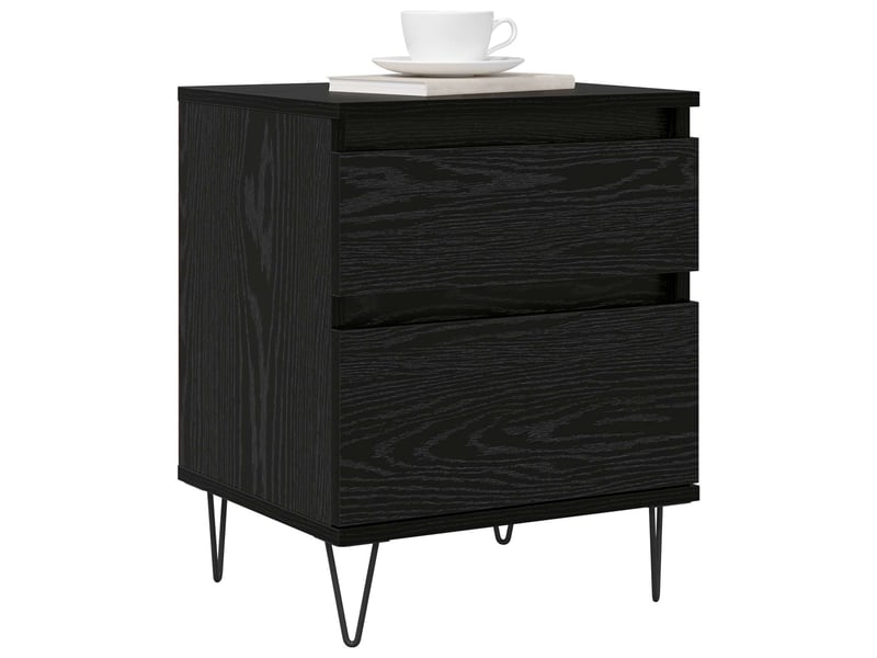  Table de chevet - table de lit chêne noir 40 x 35 x 50 cm bois d'ingénierie  - Conforama B