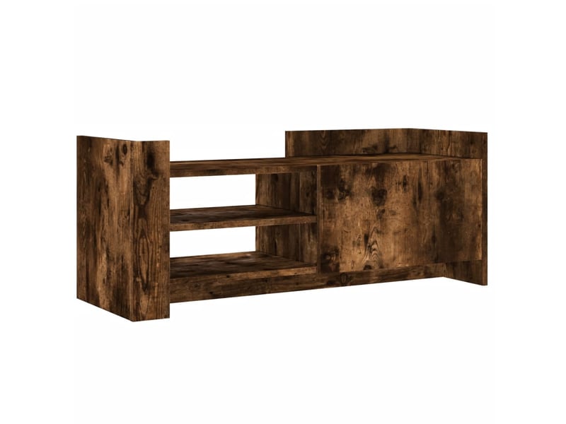  Meuble tv - banc tv - meuble de rangement chêne fumé 100x35x40 cm bois d'ingénierie  - Conforama A