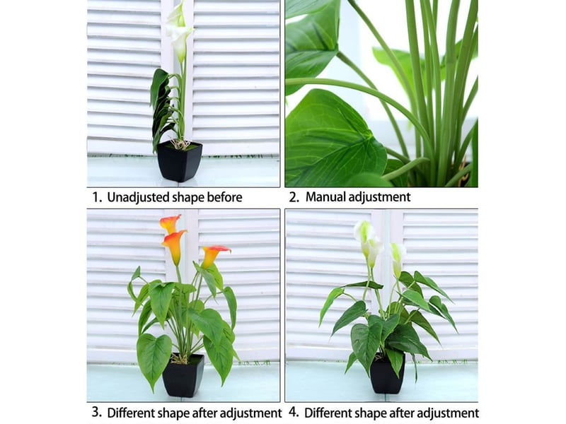  Fleurs artificielles décoratives pour salon, fleurs en plastique, plantes en pot artificielles, ornements, fausses fleurs  - Conforama C