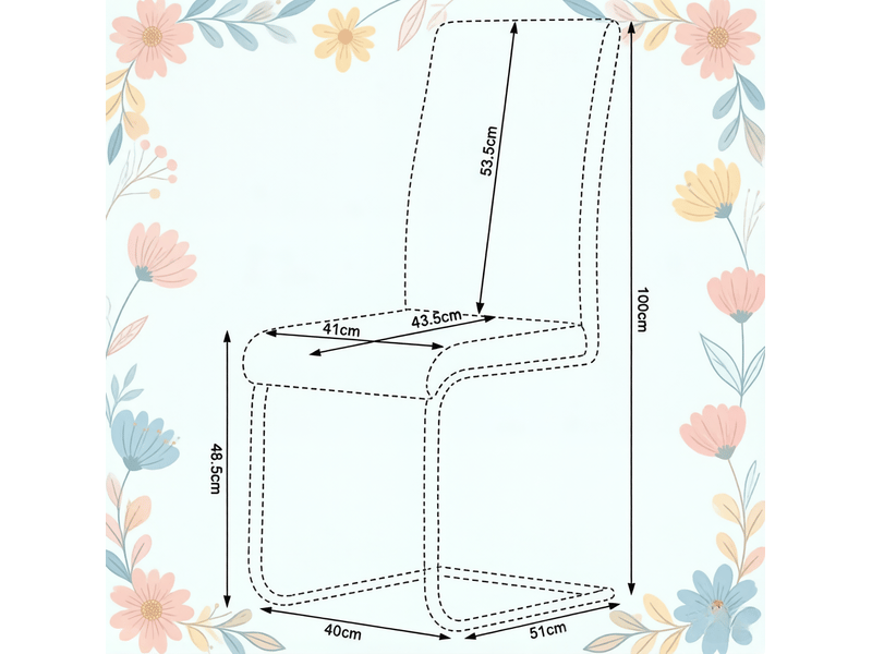 Chaise de salle à manger 51x40x100cm, r élevé ergonomique cadre acierlique gris foncé lot de 2 pièces  - Conforama C