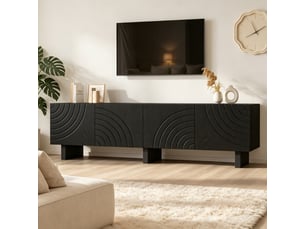 Meuble tv coloris noir 180 cm <strong></strong>  <strong></strong>