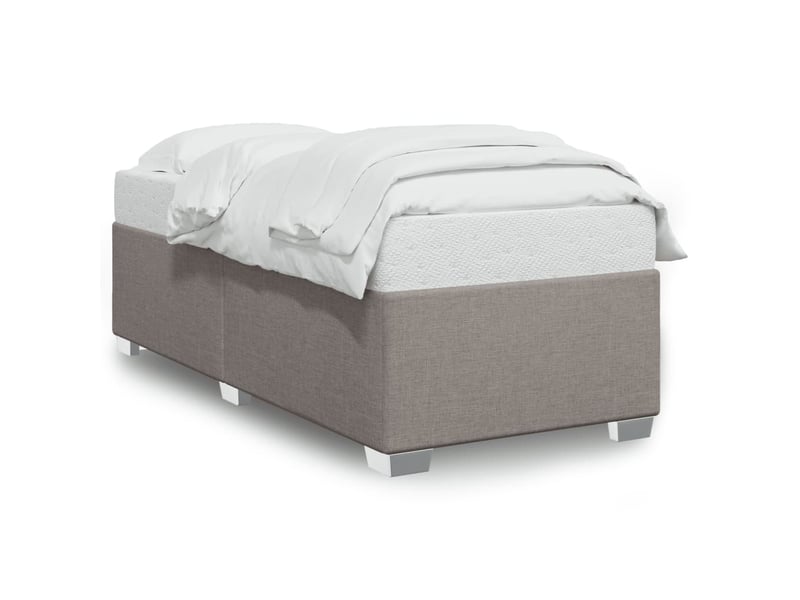  Lit simple- lit adulte -  cadre de lit sans matelas taupe 80x200 cm tissu  - Conforama A