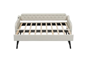 Lit gigogne 90x200 cm HNCBB coloris beige