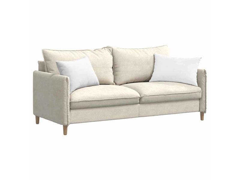  Lot de 2 coussins de canapé, coussins décoratifs tissu blanc 60 x 40 cm cf58767  - Conforama C