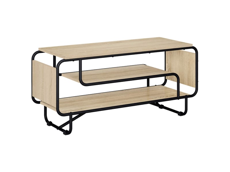  Meuble tv moderne, banc tv 98x36x45 cm chêne sonoma bois d'ingénierie  - Conforama A