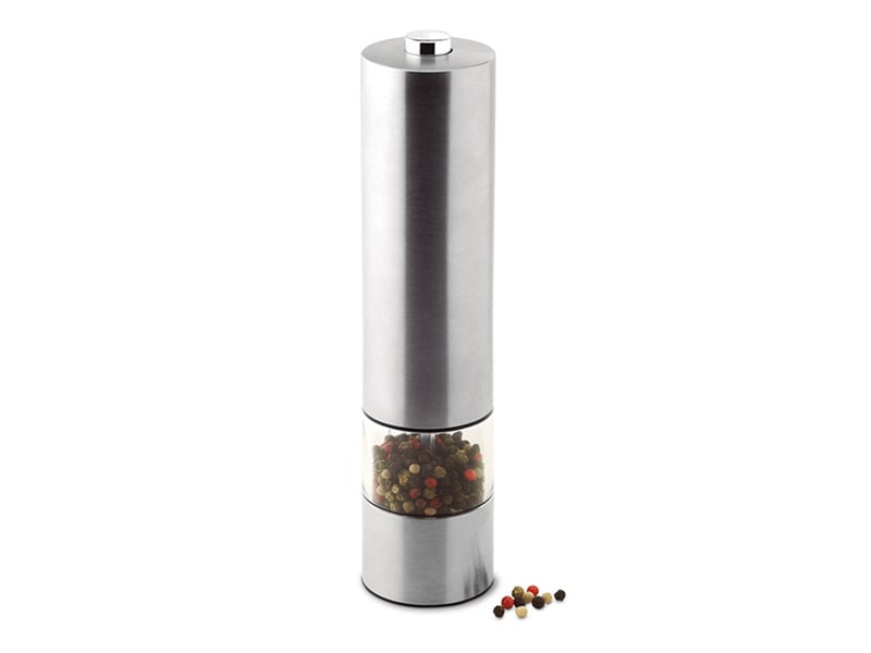  Moulin à poivre électrique en acier inoxydable avec tête plate pour moulin à sel  - Conforama C
