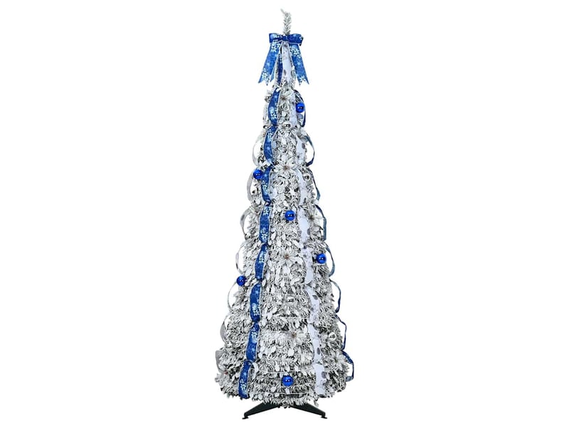 Sapin de noël artificiel, arbre de noël blanc 180 cm pvc  - Conforama D