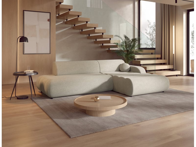  Selsey arione - canapé d'angle convertible - 283 cm - chenille crème Arione - Conforama C