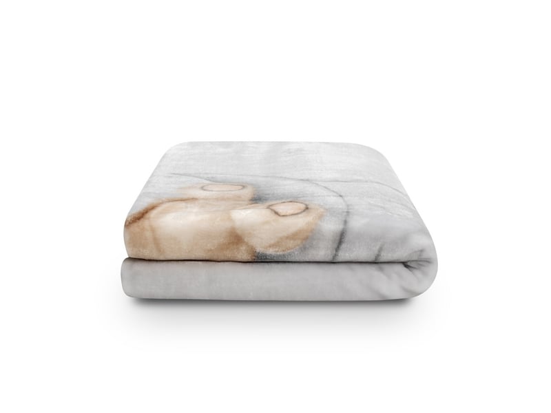  Couverture bébé interbaby 110 x 140 cm maille raschel - gris, motif ourson, lune et étoiles 00996-31 - Conforama D