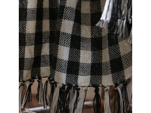 Plaid à franges 180x220 cm polyéthylène téréphtalate gabriel