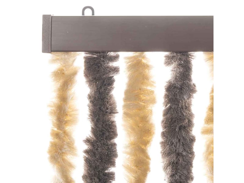 Rideau anti-mouches, moustiquaire marron foncé et beige 56x185 cm chenille cf43570 - Conforama D