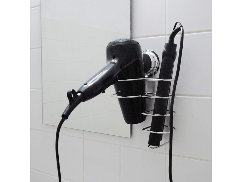 Support mural pour fer à lisser sans vis avec ventouse - rangement pour salle de bain  - Conforama B
