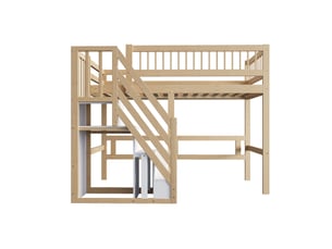 Lit mezzanine 90x200 cm <strong></strong>  <strong></strong> coloris naturel