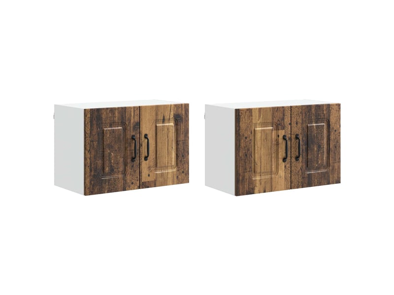  Meuble mural de cuisine | armoire de cuisine 2 pcs bois ancien shl4562  - Conforama A