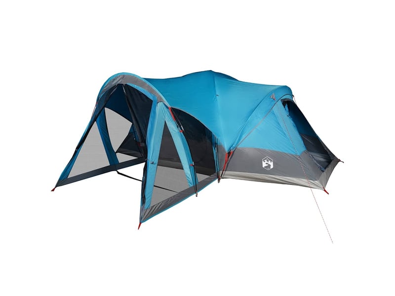 Tente de camping, tente familiale tipi 8 personnes bleu imperméable shl28852 - Conforama E