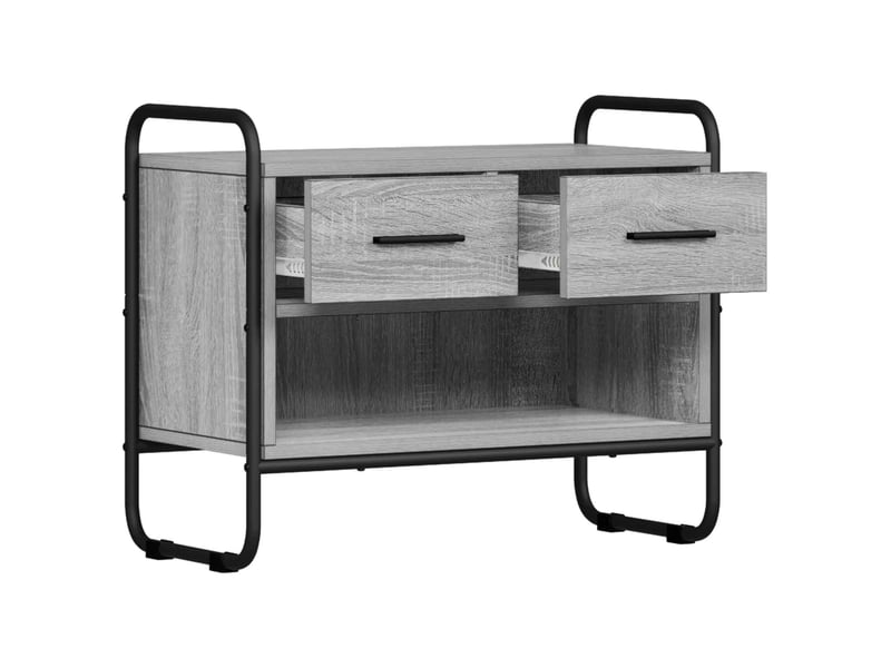  Meuble tv, banc tv 60x30x50 cm sonoma gris bois d'ingénierie  - Conforama C