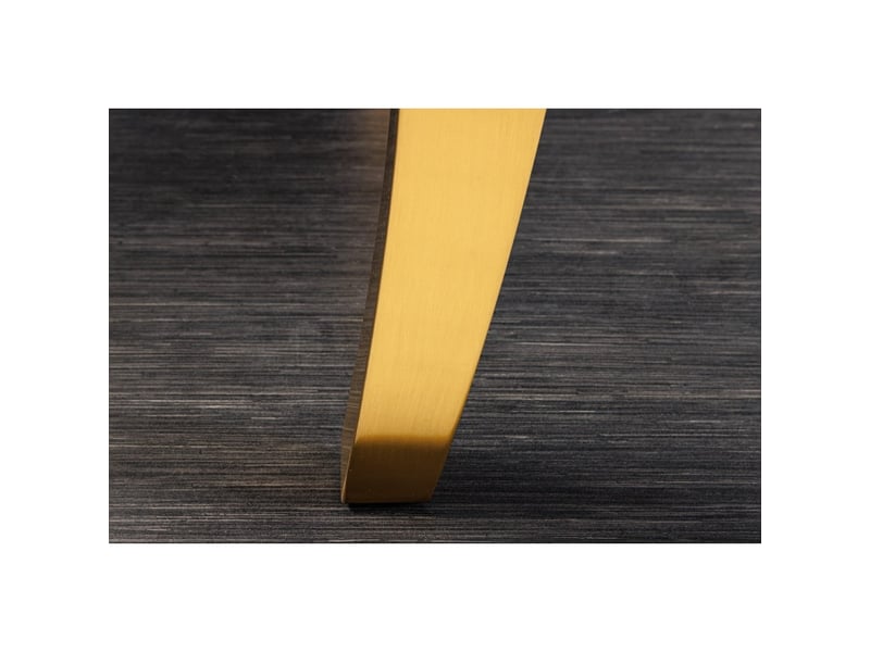 Table de salle à manger velena – rectangulaire 200 cm – verre trempé et acier doré – style baroque chic - Conforama D