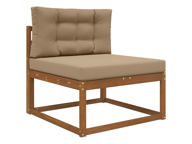  Coussin de canapé d'extérieur, coussin de chaise polyester taupe 80 x 80 cm cf54166  - Conforama C