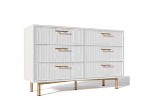 Buffet 0 porte(s) 6 tiroir(s) AB20875152W - 120 cm coloris blanc