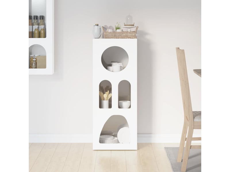 Buffet - bahut - meuble de rangement elst blanc brillant 40 x 35 x 100.5 cm bois d'ingénierie - Conforama D