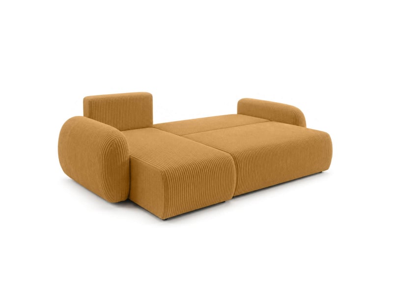 Alya - canapé d'angle convertible et réversible 3 places en velours côtelé - Conforama C