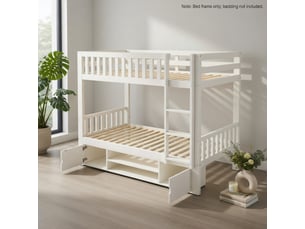 Lit mezzanine 90x200 cm <strong>GUTENACHT</strong> <strong></strong> coloris blanc