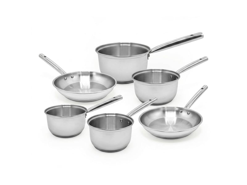 Lot de 4 casseroles 16182022 cm et 2 poêles en inox 2024 cm fackelmann rhona 9131950B88 - Conforama A