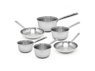 Lot de 4 casseroles 16182022 cm et 2 poêles en inox 2024 cm fackelmann rhona